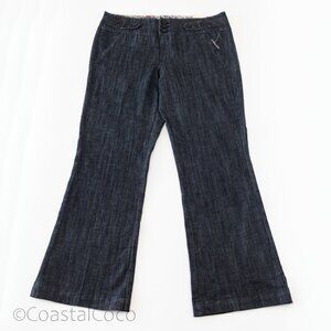 One5One Dark Grey Charcoal Denim Jeans 16 Mid Rise Bootcut Y2K Office NWT